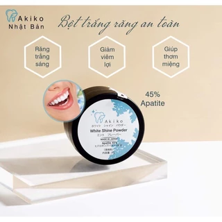 [CÓ SẴN - SHIP NGAY] Bột trắng răng Akiko White Shine Powder, Bột trắng răng AKIKO White Shine Powder Apatite Nhật bản