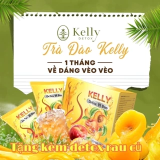 Kelly detox vị trà đào mới ( tặng kèm detox rau củ ) hàng chính hãng