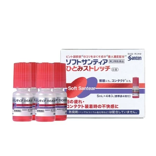 [eye drops] Nước Nhỏ Mắt Nhân tạo Santen Soft Santear Rose 5mlx4 Made in Japan