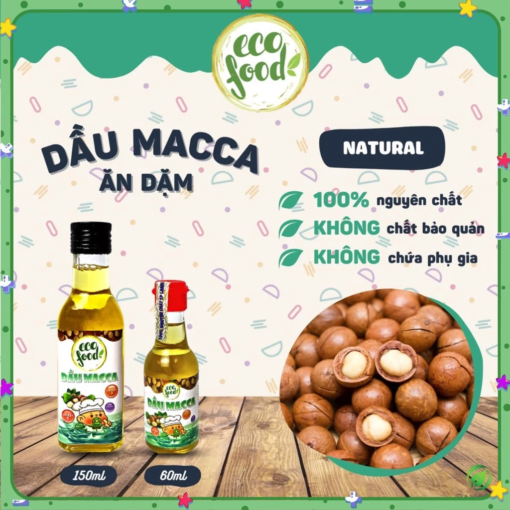 Dầu ăn dặm cho bé,dầu Macca Ecofood  cho trẻ trên 6 tháng tuổi tăng chiều cao,bổ não cho bé