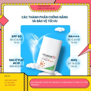 Sữa chống nắng dành cho da dầu, nhờn mụn Hiruscar Anti-Acne UV Fluid 25g SPF50 PA++++