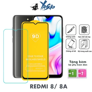 Kính Cường Lực Redmi 8 8A Full màn trong suốt độ bền cao chống rơi vỡ trầy xước tặng kèm khăn lau màn hình