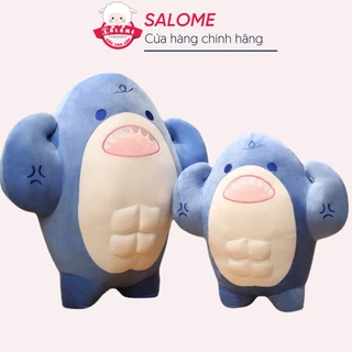 Gấu Bông Con Cá Mập Xanh Cơ Bắp Có Múi Bụng Cute To Khổng Lồ SALOME TP HCM, Qùa Tặng Cao Cấp