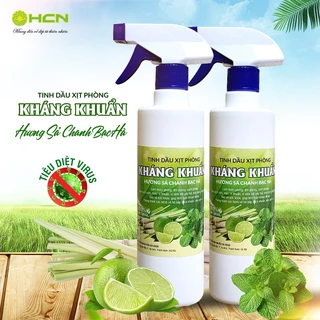 Tinh dầu xịt phòng xả chanh bạc hà khử khuẩn 500ml