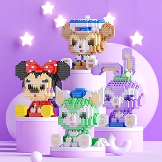 Bộ lắp ráp lego nhân vật hoạt hình siêu dễ thương và đáng yêu: mèo hồng, thỏ, vịt, cún. chuột Mickey