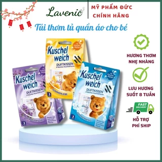 Túi thơm tủ quần áo cho bé Kuschel weich hình gấu trẻ em an toàn, Hàng Đức - Shop Lavenic