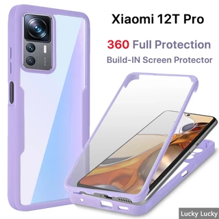 [2 TRONG 1] Ốp lưng Xiaomi 12T Pro 12 Lite Bảo vệ màn hình tích hợp Chống va đập trong suốt chống xước Bảo vệ máy ảnh 360˚ Vỏ bảo vệ điện thoại hạng nặng toàn thân