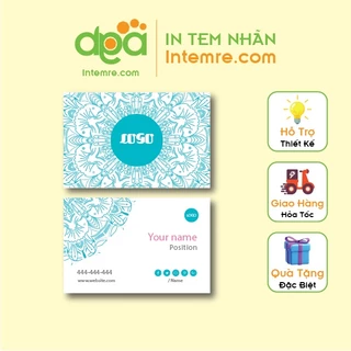 In Namecard, Danh Thiếp, Card Visit Intemre.com Kt: 8.8x5.3cm Sl:500c Và Mẫu Thiết Kế 50