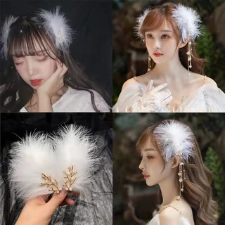 ✨✨Kẹp tóc hình lông vũ phong cách Hàn Quốc thời trang đơn giản cho nữ 【besla1.vn】