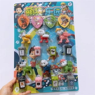 Vỉ đồ chơi chó cứu hộ Paw Patrol kèm huy chương cao cấp cho bé 2211