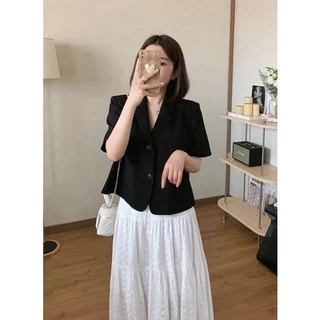[ ẢNH THẬT - SIZE XS ] Áo BLAZER nữ tay ngắn Winnie phong cách Hàn Quốc