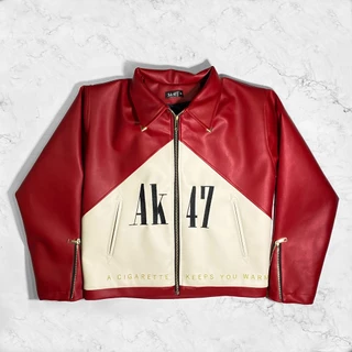 Áo khoác Da Cigarette đỏ - Red Cigarette Leather Jacket