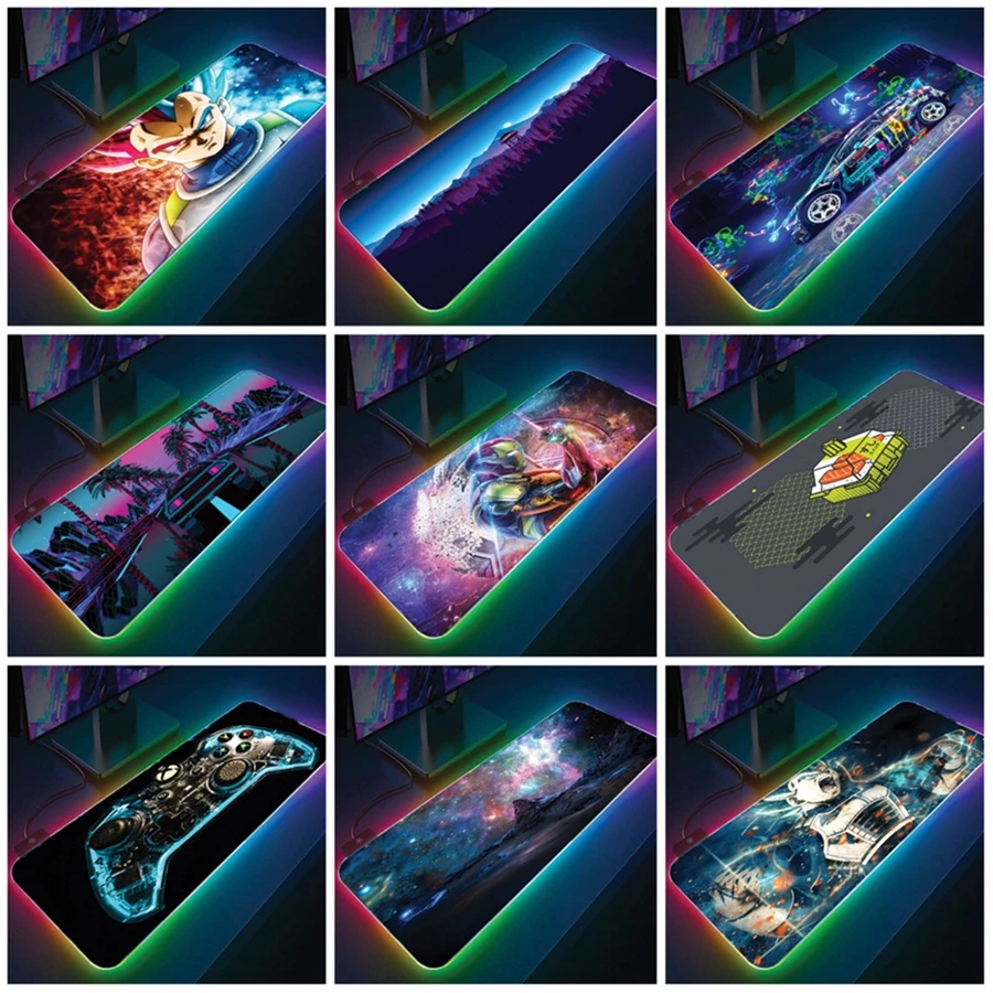 Lót chuột RGB Size 80x30cm, 90x40cm Dày 4mm Siêu bền