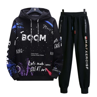 Bộ Đồ Áo Hoodies Nỉ Nam Dài Tay Kết Hợp Quần Jogger Bo Gấu Phối Chữ Zenkodlmen TOP 192 + JG 75