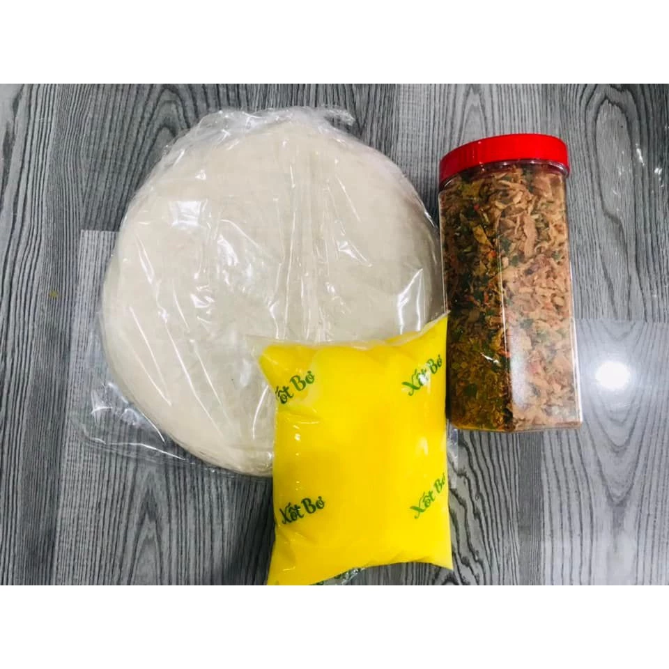 Combo bánh tráng muối tép hành phi bơ