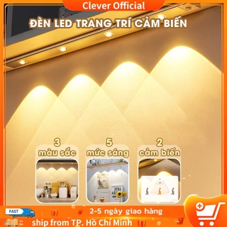 Đèn LED Trang Trí Cảm Biến Chuyển Động Nhiều Màu Hiệu Ứng Độc Đáo Cảm Ứng Mini Siêu Sáng Phòng Ngủ Nhà Bếp