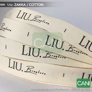 In mác quần áo cotton theo yêu cầu - Mác Cotton CUỘN zakka CANI