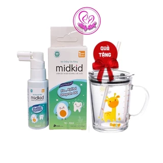 Xịt chống sâu răng Midkid Vị nho dùng cho bé từ 12 tháng +quà