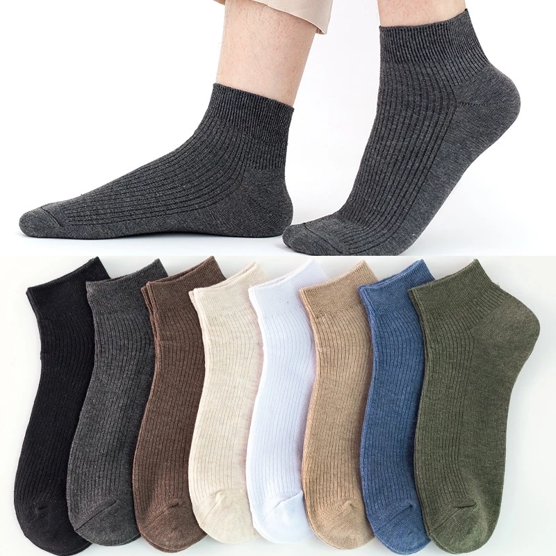 Vớ - Tất nam cổ thấp nhiều màu thời trang, chất liệu cotton thoáng mát và thấm hút mồ hôi