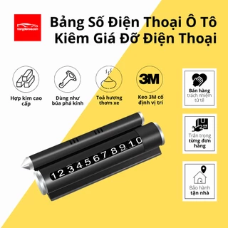 Bảng Số Điện Thoại Ô Tô Kiêm Giá Đỡ Điện Thoại Và Búa Phá Kính 4 By-903