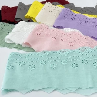 Cuộn Vải Ren Cotton Rộng 10CM Dài 1 Yard Dùng May Vá