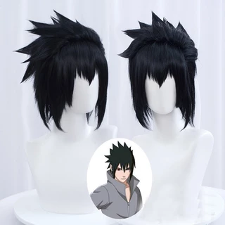 Bộ Tóc Giả Ngắn Màu Đen Hóa Trang Sasuke Uchiha Bằng Sợi Tổng Hợp Chịu Nhiệt Dành Cho Nam