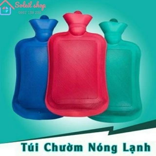 Túi chườm cao su nóng lạnh 2 lít, cao su mềm, an toàn khi sử dụng, có 2 mặt chườm nóng và lạnh(giao mầu ngẫu nhiên)-Loki