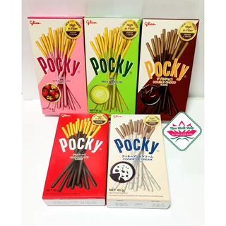 Bánh que Glico Pocky phủ kem hương socola TRÀ XANH DÂU. 2/3/25