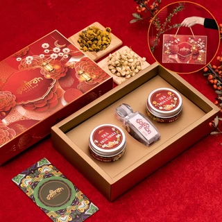 Set quà tặng Saffron Nhụy Hoa Nghệ Tây Jahan 0.5Gr và trà hoa thượng hạng