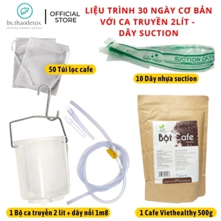 [COMBO 30N] Bộ Dụng Cụ + Cafe Thải Độc Đại Tràng, Coffee Enema, Detox Gerson ( liệu trình 30 ngày)