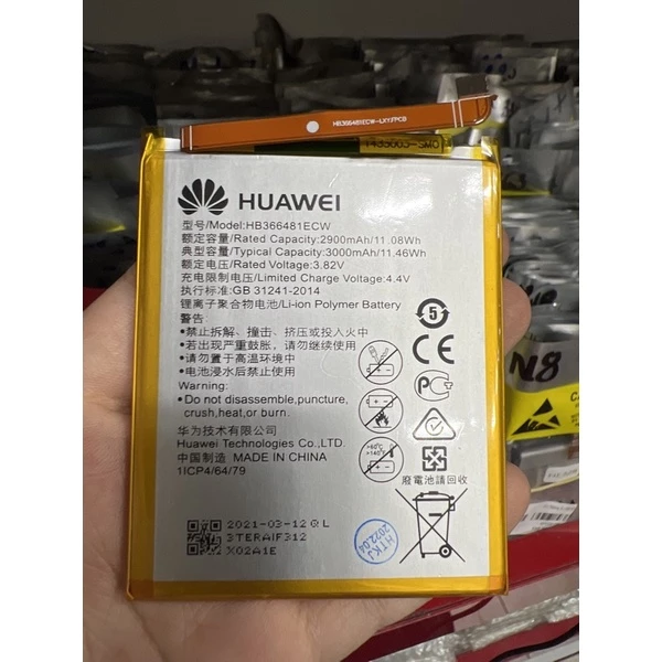 Pin Huawei HB366481ECW/ Pin Huawei Y7 Pro 2018/ Y6 Prime ( 3000 mAh ) Dung lượng chuẩn bảo hành 1 đổi 1