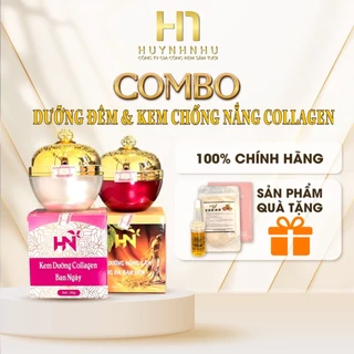 (TẶNG 2 BỘT RỬA MẶT )Kem Dưỡng Da Combo Kem Dưỡng Đêm & Chống Nắng Collagen