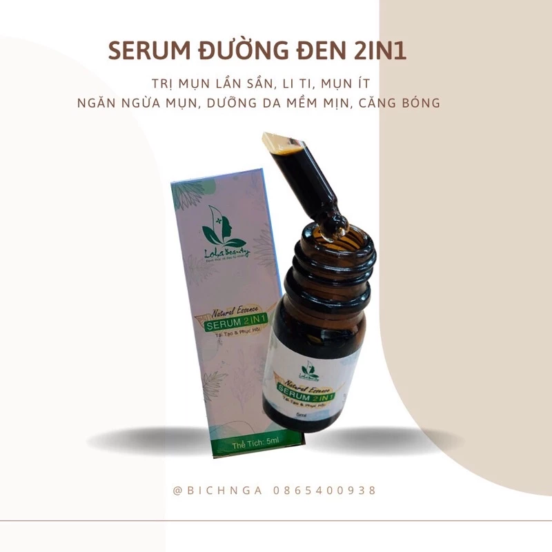 SI-RUM ĐƯỜNG ĐEN (2IN1) LOHA BEAUTY