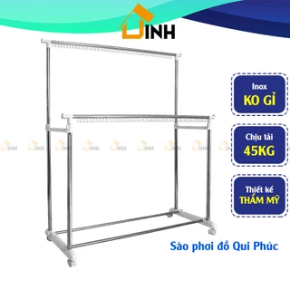 Qui Phúc, Sào phơi đồ đôi inox có khoen, giàn phơi quần áo loại tốt