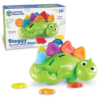 [Hàng nhập khẩu Mỹ] Bộ đồ chơi vận động tinh chủ đề khủng long - Steggy the Fine Motor Dino Learning Resources