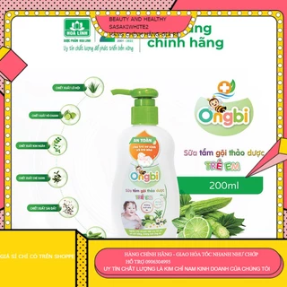 Sữa tắm gội thảo dược trẻ em Ongbi 200ml - An toàn cho trẻ sơ sinh và trẻ nhỏ #sasakiwhite2