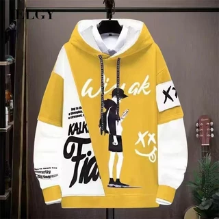 Áo Hoodie Dáng Rộng Phong Cách Hiphop Giản Dị Dễ Phối Đồ Dành Cho Nam