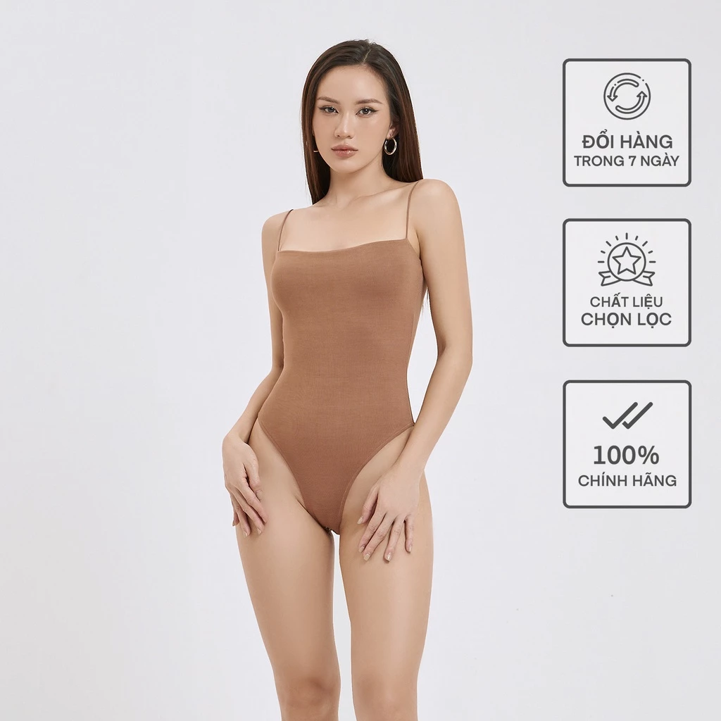 Áo Hai Dây Bodysuit Nữ Busy Hai Lớp Thun Dẻo Co Giãn Ôm Sát HDB