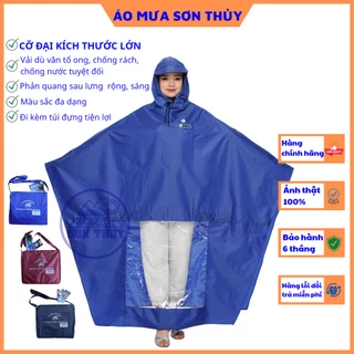 Áo mưa choàng siêu to Sơn Thủy - áo mưa vải dù cỡ đại K7D Bigsize