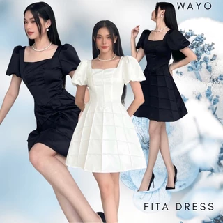 [Fita Dress] Đầm WAYO tay bồng xốp dập dạo phố dự tiệc sang trọng