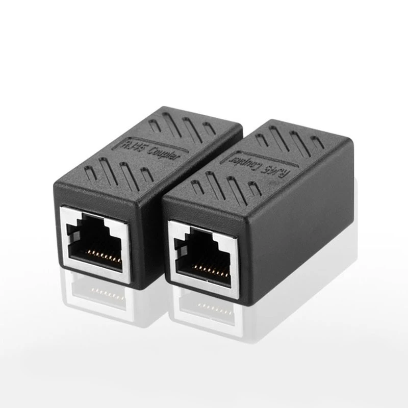 Đầu Nối Dây Cáp Mạng LAN RJ45 Chống Nhiễu, Màu Đen