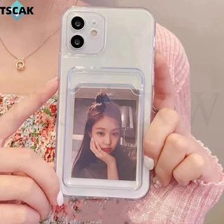 Đối với redmi k40 pro k40s k50 pro k50 ultra gaming k60 pro note 12s bao đựng điện thoại clear card holder case máy ảnh bảo vệ ống kính silicone khe cắm thẻ