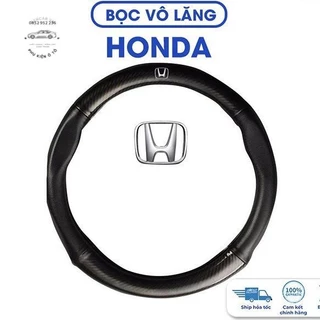 Bọc vô lăng Honda City,CRV, HRV, Brio, Accord, Jazz, Trùm vô lăng cacbon bảo vệ vô lăng size 38cm