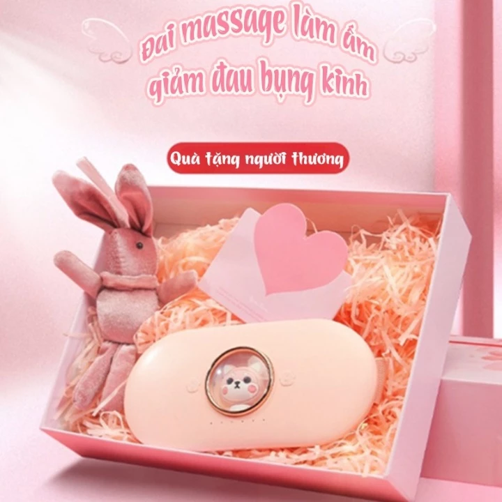 Đai massage làm ấm bụng M28 giảm đau bụng kinh cho phụ nữ đến kỳ với 5 chế độ massage, 4 mức nhiệt