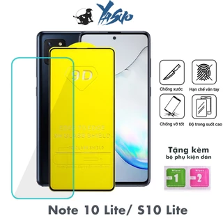 Kính Cường Lực Samsung Note 10 Lite S10 Lite Full Màn Trong Suốt Cảm Ứng Siêu Mượt Tặng kèm khăn lau [FM]