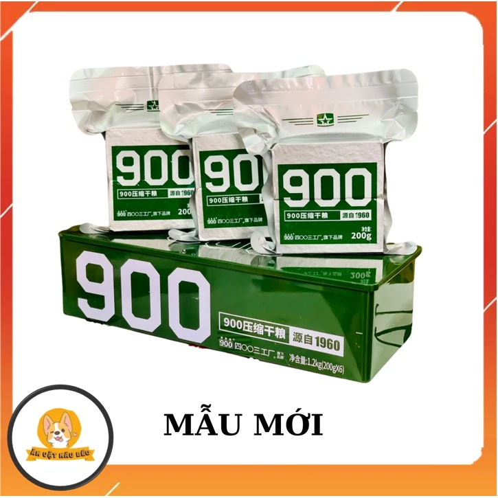 [1.2KG] Hộp lương khô sắt 900 1.2kg có 6 phong bánh