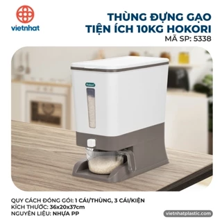 Thùng đựng gạo 10kg hokori 5338-3 nhựa việt nhật