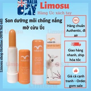 Son dưỡng môi chống nắng mỡ cừu Úc dưỡng môi mềm mại, hồng hào, có SPF ngừa thâm môi