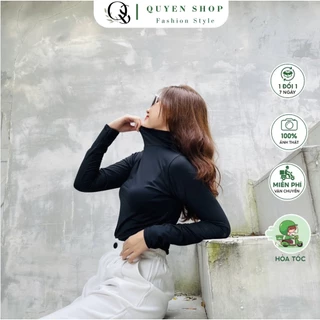 Áo Thun Nữ Cổ Lọ Tay Dài Nữ Hàng Thu Đông - QS QUYEN SHOP