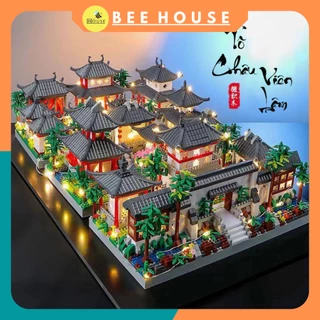 Đồ chơi lắp ráp, xếp hình mô hình kiến trúc thế giới Khu Vườn Ngự Uyển Vườn Tô Châu quà tặng DIY ý nghĩa nano block